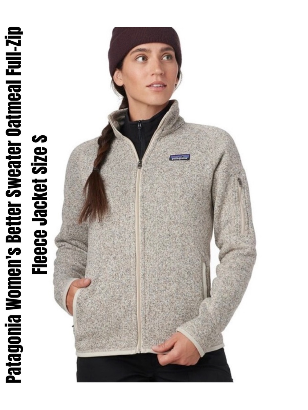 Patagonia Women's Better Sweater Oatmeal Full-Zip Fleece Jacket Size S